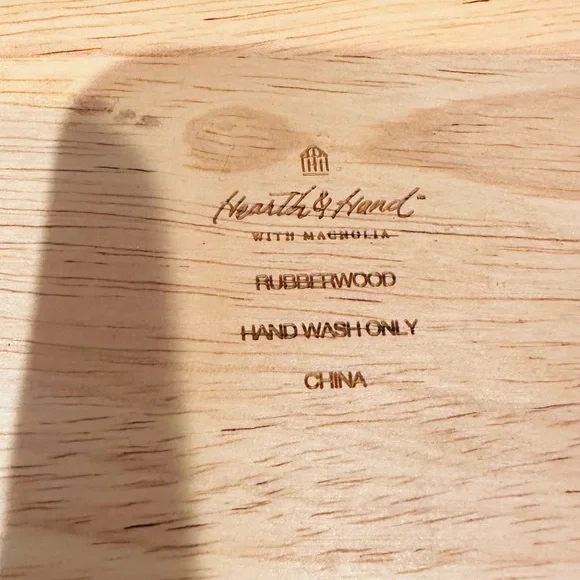 Hearth & Hand Natural Rubberwood Bowl - Picture 7 of 9